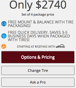 Product Page Financing