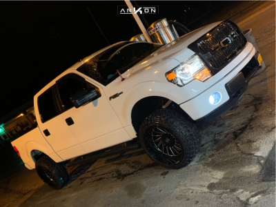 1 2014 F 150 Ford Rough Country Suspension Lift 3in Arkon Off Road Caesar Black