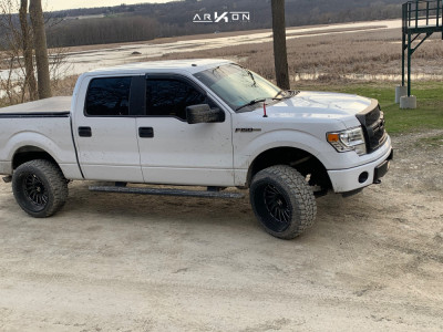 1 2014 F 150 Ford Rough Country Suspension Lift 3in Arkon Off Road Caesar Black