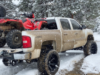 1 2009 Silverado 1500 Chevrolet Mcgaughys Suspension Lift 9in Arkon Off Road Lincoln Black