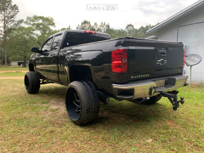 1 2014 Silverado 1500 Chevrolet Rough Country Suspension Lift 7in Arkon Off Road Cleopatra Black