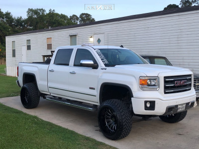 1 2014 Sierra 1500 Gmc Rough Country Suspension Lift 7in Arkon Off Road Alexander Black