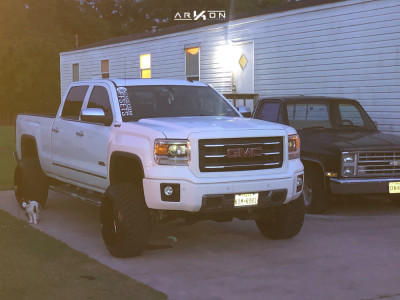 1 2014 Sierra 1500 Gmc Rough Country Suspension Lift 7in Arkon Off Road Alexander Black