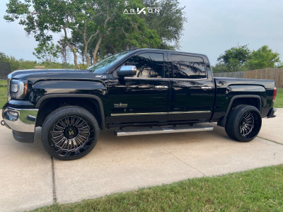 2018 GMC Sierra 1500 - 24x14 -81mm - ARKON OFF-ROAD Alexander - Level 2" Drop Rear - 305/35R24