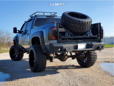 1 2009 Silverado 1500 Chevrolet Rough Country Suspension Lift 75in Arkon Off Road Lincoln Machined Black