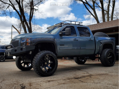 1 2009 Silverado 1500 Chevrolet Rough Country Suspension Lift 75in Arkon Off Road Lincoln Machined Black