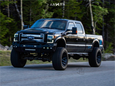 1 2012 F 350 Super Duty Ford Skyjacker Suspension Lift 8in Arkon Off Road Roosevelt Black Milled