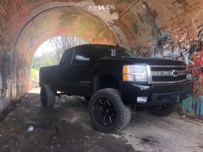 1 2008 Silverado 1500 Chevrolet Mcgaughys Suspension Lift 7in Arkon Off Road Lincoln Black
