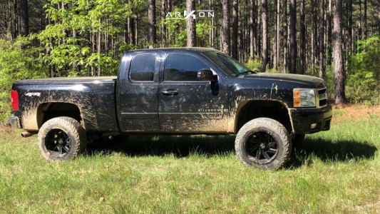 1 2008 Silverado 1500 Chevrolet Mcgaughys Suspension Lift 7in Arkon Off Road Lincoln Black