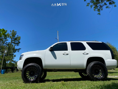 1 2007 Tahoe Chevrolet Rough Country Suspension Lift 75in Arkon Off Road Alexander Black