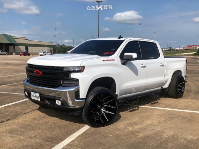 1 2019 Silverado 1500 Chevrolet Leveling Kit Suspension Lift 3in Arkon Off Road Roosevelt Machined Black