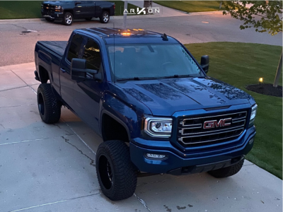 1 2016 Sierra 1500 Gmc Superlift Suspension Lift 8in Arkon Off Road Caesar Black Milled