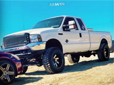 1 1999 F 250 Super Duty Ford Pro Comp Suspension Lift 4in Arkon Off Road Lincoln Black Machined