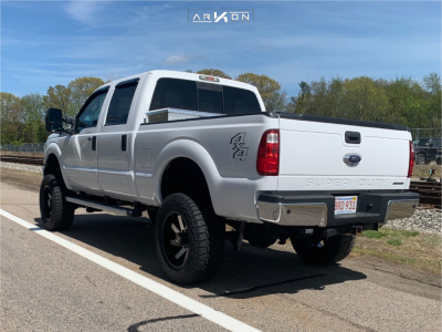 1 2016 F 250 Super Duty Ford Rough Country Suspension Lift 45in Arkon Off Road Lincoln Black