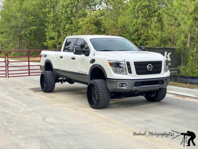 1 2019 Titan Xd Nissan Rough Country Suspension Lift 6in Arkon Off Road Alexander Black