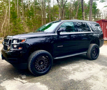 1 2015 Tahoe Chevrolet Rough Country Suspension Lift 35in Arkon Off Road Caesar Black