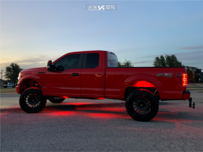 1 2017 F 150 Ford Rough Country Suspension Lift 6in Arkon Off Road Caesar Black