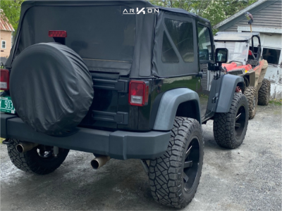 1 2012 Wrangler Jk Jeep Base Rough Country Suspension Lift 35in Arkon Off Road Lincoln Machined Black