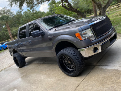 1 2013 F 150 Ford Rough Country Suspension Lift 4in Arkon Off Road Alexander Black