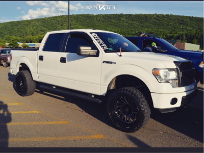 1 2014 F 150 Ford Rough Country Suspension Lift 3in Arkon Off Road Caesar Black