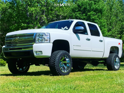 2011 Chevrolet Silverado 1500 - 20x12 -51mm - ARKON OFF-ROAD Lincoln - Suspension Lift 7.5" - 33" x 12.5"