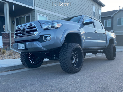 1 2018 Tacoma Toyota Rough Country Suspension Lift 6in Arkon Off Road Alexander Black