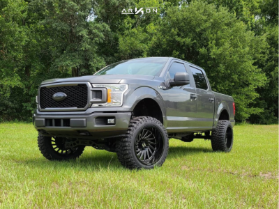 1 2018 F 150 Ford Rough Country Suspension Lift 6in Arkon Off Road Caesar Black