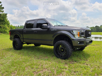 1 2018 F 150 Ford Rough Country Suspension Lift 6in Arkon Off Road Caesar Black
