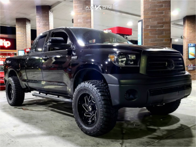 1 2010 Tundra Toyota Rough Country Suspension Lift 35in Arkon Off Road Cleopatra Black
