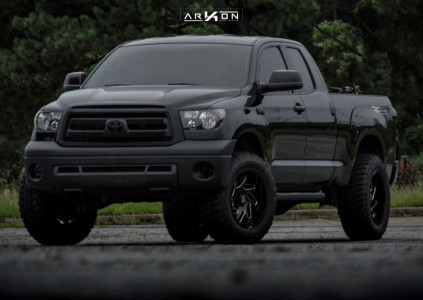 1 2010 Tundra Toyota Rough Country Suspension Lift 35in Arkon Off Road Cleopatra Black