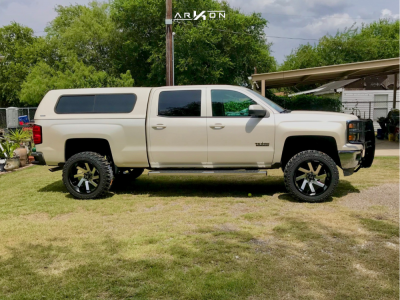 1 2014 Silverado 1500 Chevrolet Rough Country Suspension Lift 7in Arkon Off Road Lincoln Machined Black