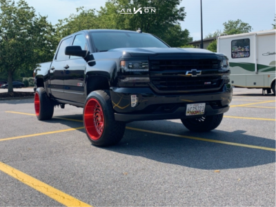 1 2016 Silverado 1500 Chevrolet Readylift Suspension Lift 4in Arkon Off Road Crown Series Victory Red