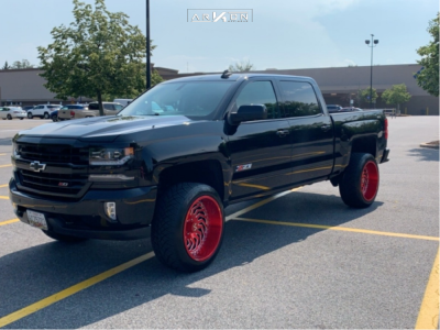 1 2016 Silverado 1500 Chevrolet Readylift Suspension Lift 4in Arkon Off Road Crown Series Victory Red