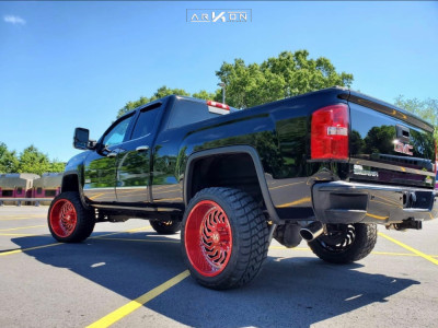 1 2015 Sierra 1500 Gmc Rough Country Suspension Lift 7in Arkon Off Road Crown Series Victory Red