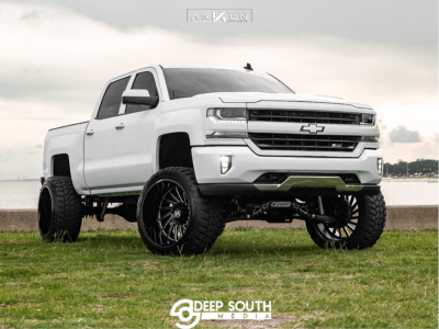1 2017 Silverado 1500 Chevrolet Mcgaughys Suspension Lift 9in Arkon Off Road Caesar Black