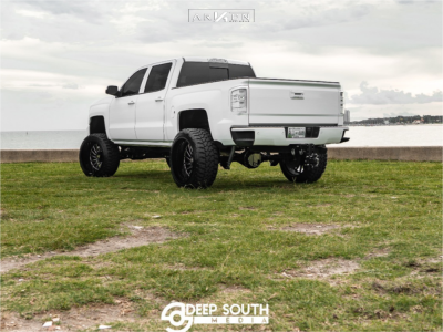 1 2017 Silverado 1500 Chevrolet Mcgaughys Suspension Lift 9in Arkon Off Road Caesar Black