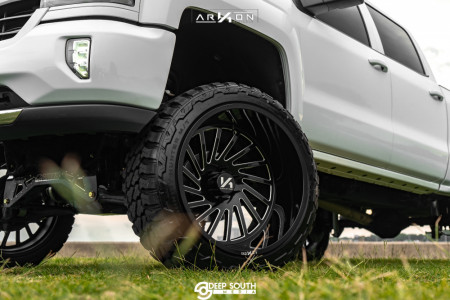 1 2017 Silverado 1500 Chevrolet Mcgaughys Suspension Lift 9in Arkon Off Road Caesar Black