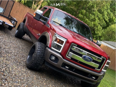 2016 Ford F-350 Super Duty - 22x12 -51mm - ARKON OFF-ROAD Alexander - Level 2" Drop Rear - 33" x 12.5"