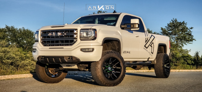 1 2017 Sierra 1500 Gmc Rough Country Suspension Lift 7in Arkon Off Road Roosevelt Machined Black