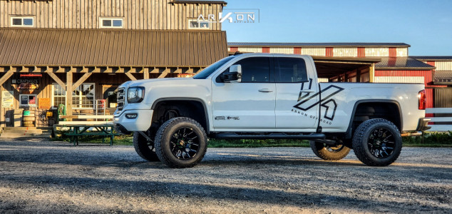 1 2017 Sierra 1500 Gmc Rough Country Suspension Lift 7in Arkon Off Road Roosevelt Machined Black