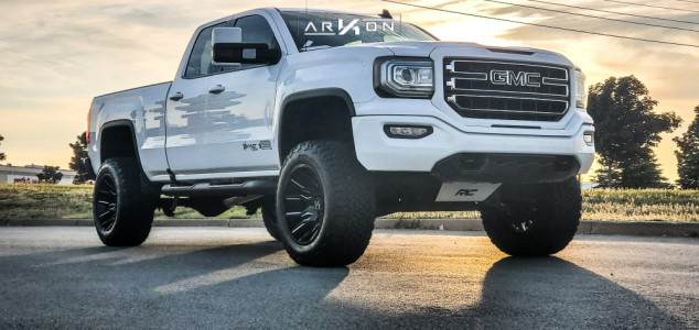 1 2017 Sierra 1500 Gmc Rough Country Suspension Lift 7in Arkon Off Road Roosevelt Machined Black