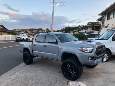 1 2020 Tacoma Toyota Rough Country Suspension Lift 4in Arkon Off Road Lincoln Black