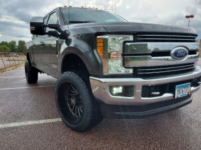 2017 Ford F-350 Super Duty - 22x12 -51mm - ARKON OFF-ROAD Caesar - Stock Suspension - 33" x 12.5"