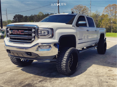 2017 GMC Sierra 1500 HD - 24x14 -81mm - ARKON OFF-ROAD Caesar - Suspension Lift 9" - 35" x 15.5"