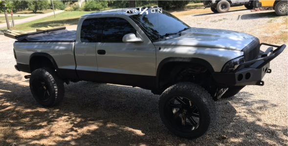 1 2002 Dakota Dodge Rancho Suspension Lift 3in Arkon Off Road Lincoln Black Milled