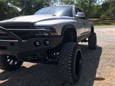 1 2002 Dakota Dodge Rancho Suspension Lift 3in Arkon Off Road Lincoln Black Milled