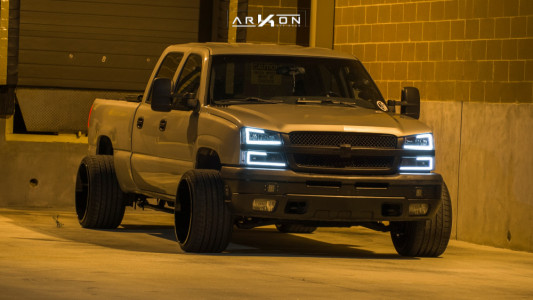 1 2005 Silverado 1500 Hd Chevrolet Belltech Lowered 3f 5r Arkon Off Road Lincoln Machined Black