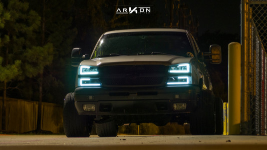 1 2005 Silverado 1500 Hd Chevrolet Belltech Lowered 3f 5r Arkon Off Road Lincoln Machined Black