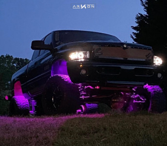 1 2001 Ram 2500 Dodge Bilstein Suspension Lift 3in Arkon Off Road Caesar Black Milled