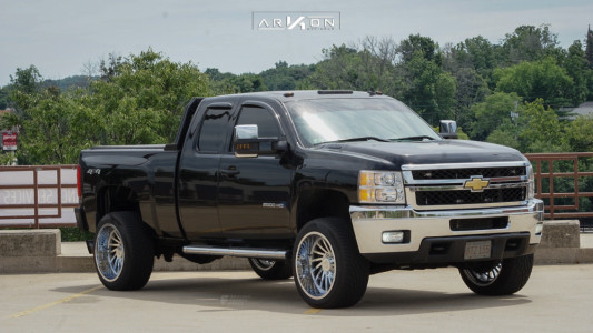 2011 Chevrolet Silverado 2500 HD - 22x12 -51mm - ARKON OFF-ROAD Caesar - Suspension Lift 3" - 305/45R22